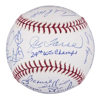 1998 New York Yankees World Series Champion Team Signed Official 1998 World Series Baseball With 20 Signatures Including Jeter, Rivera & Torre (PSA/DNA)